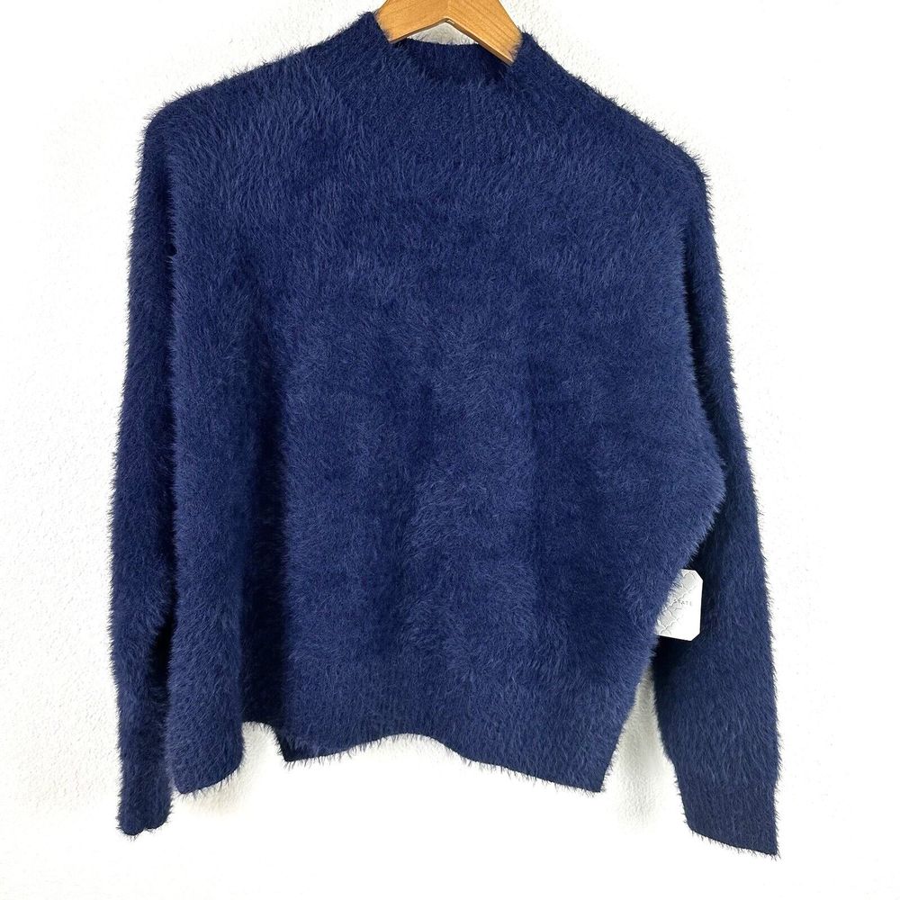 altard state Women's Pullover Mock Neck Sweater Fuzzy